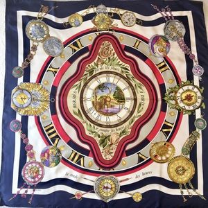 HERMES Parmi Les Fleurs scarf in original box.